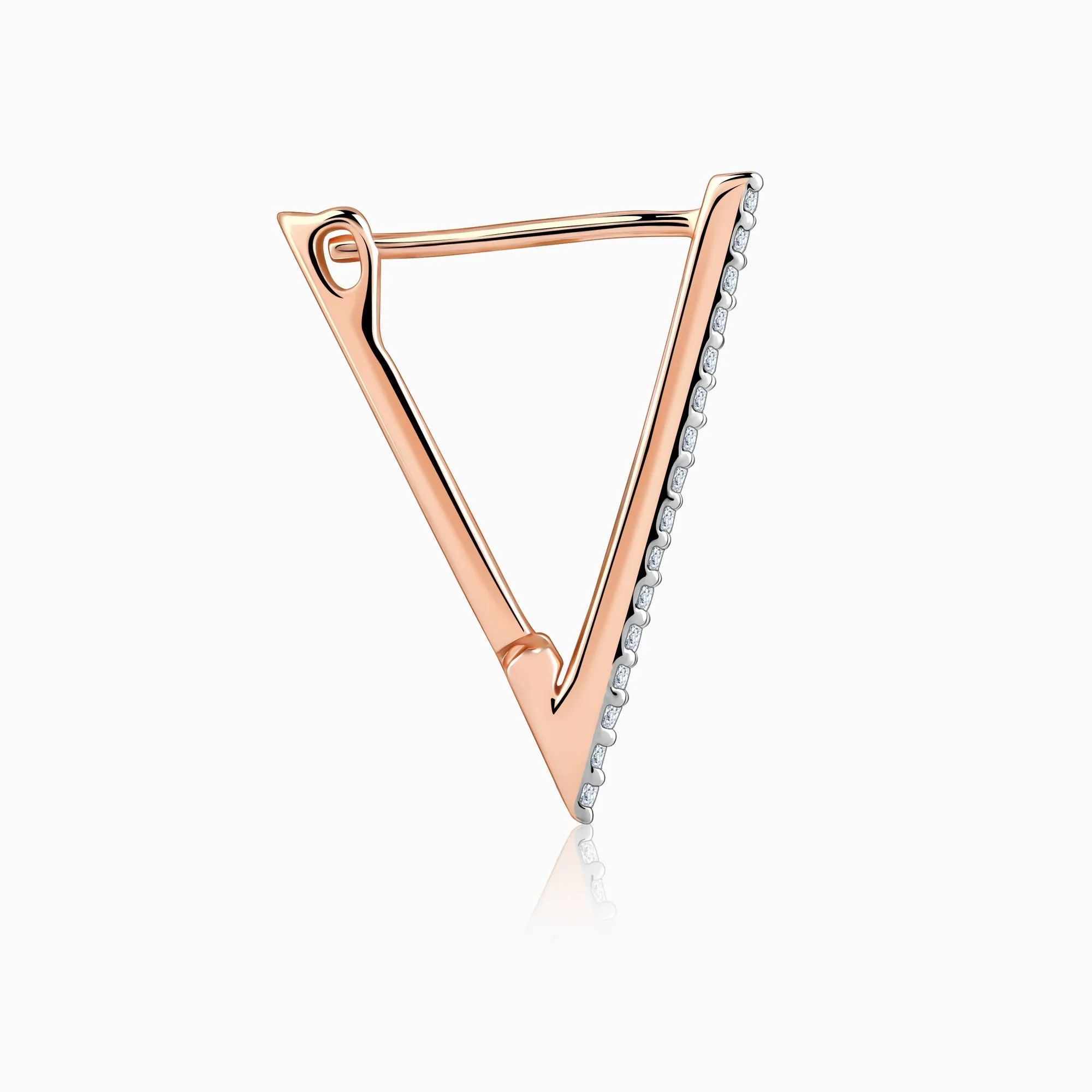 Rose Gold Trinity Diamond Studs