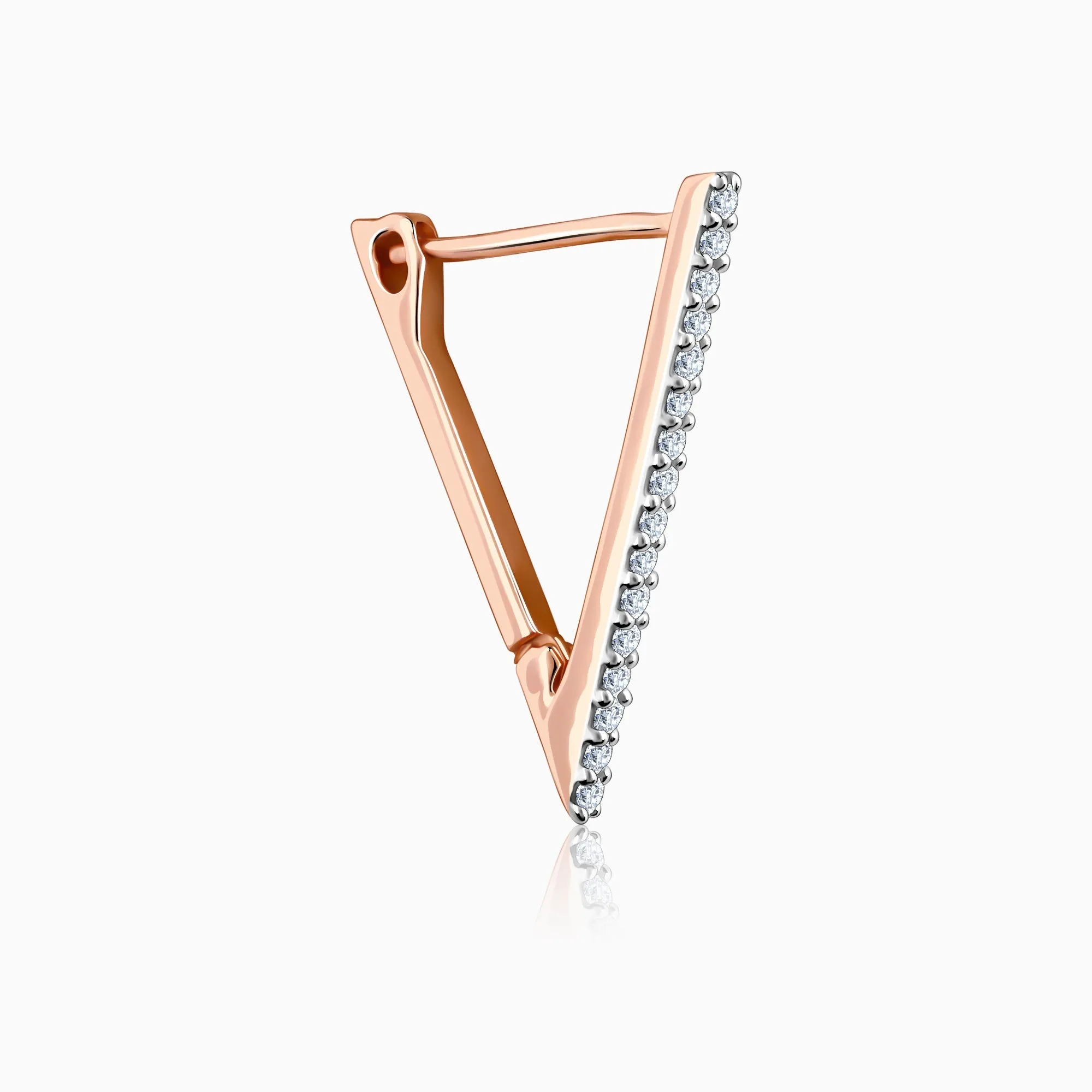 Rose Gold Trinity Diamond Studs