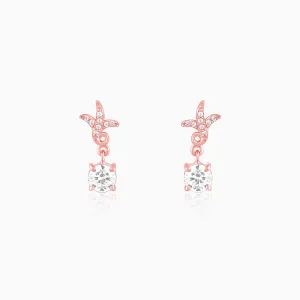 Rose Gold Twigs of Twinkle Earrings