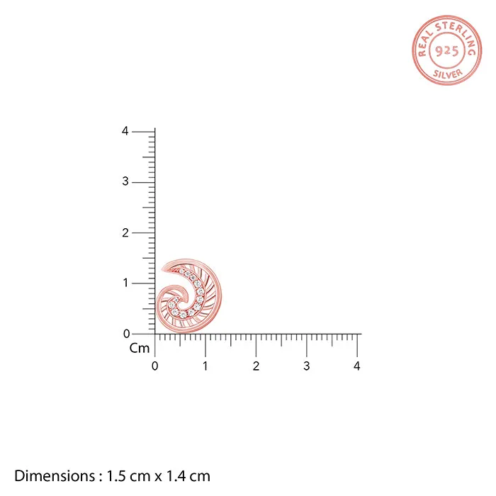 Rose Gold Volute Earrings