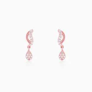 Rose Gold Wavecrest Earrings