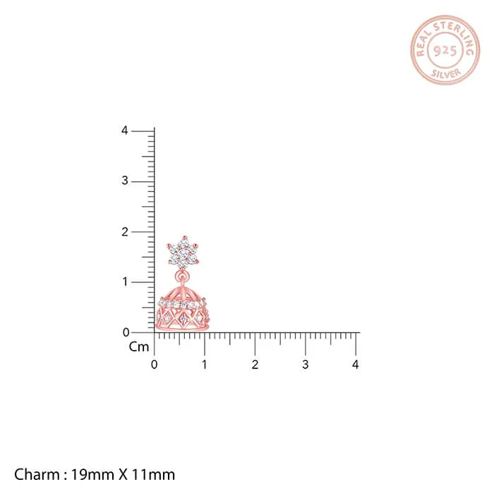Rose Gold Zircon Jhumki