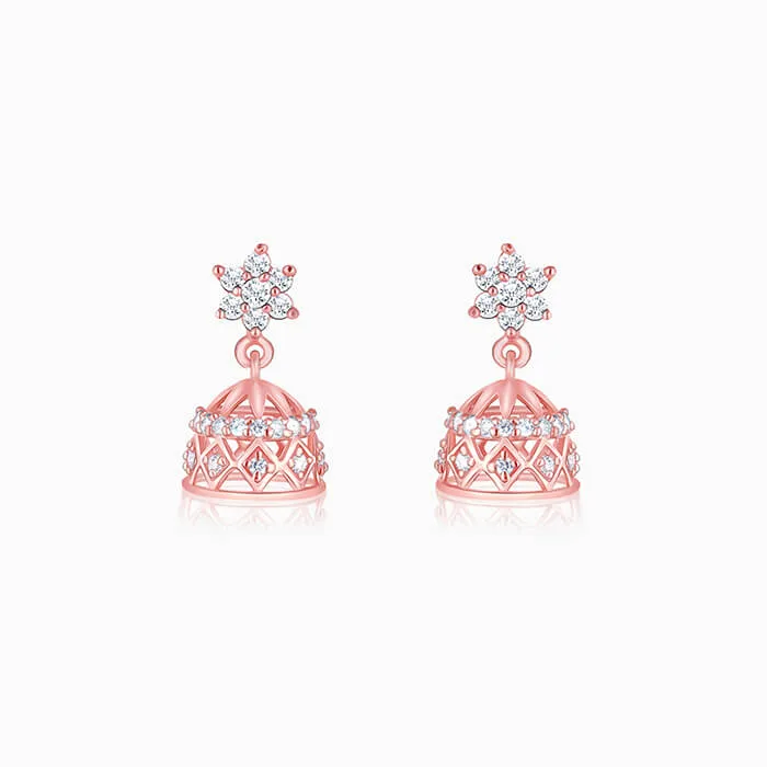 Rose Gold Zircon Jhumki