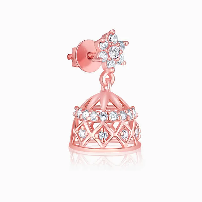 Rose Gold Zircon Jhumki
