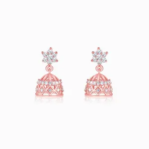 Rose Gold Zircon Jhumki