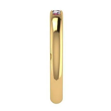 Ruby and Diamond Ring 14K Yellow Gold Band