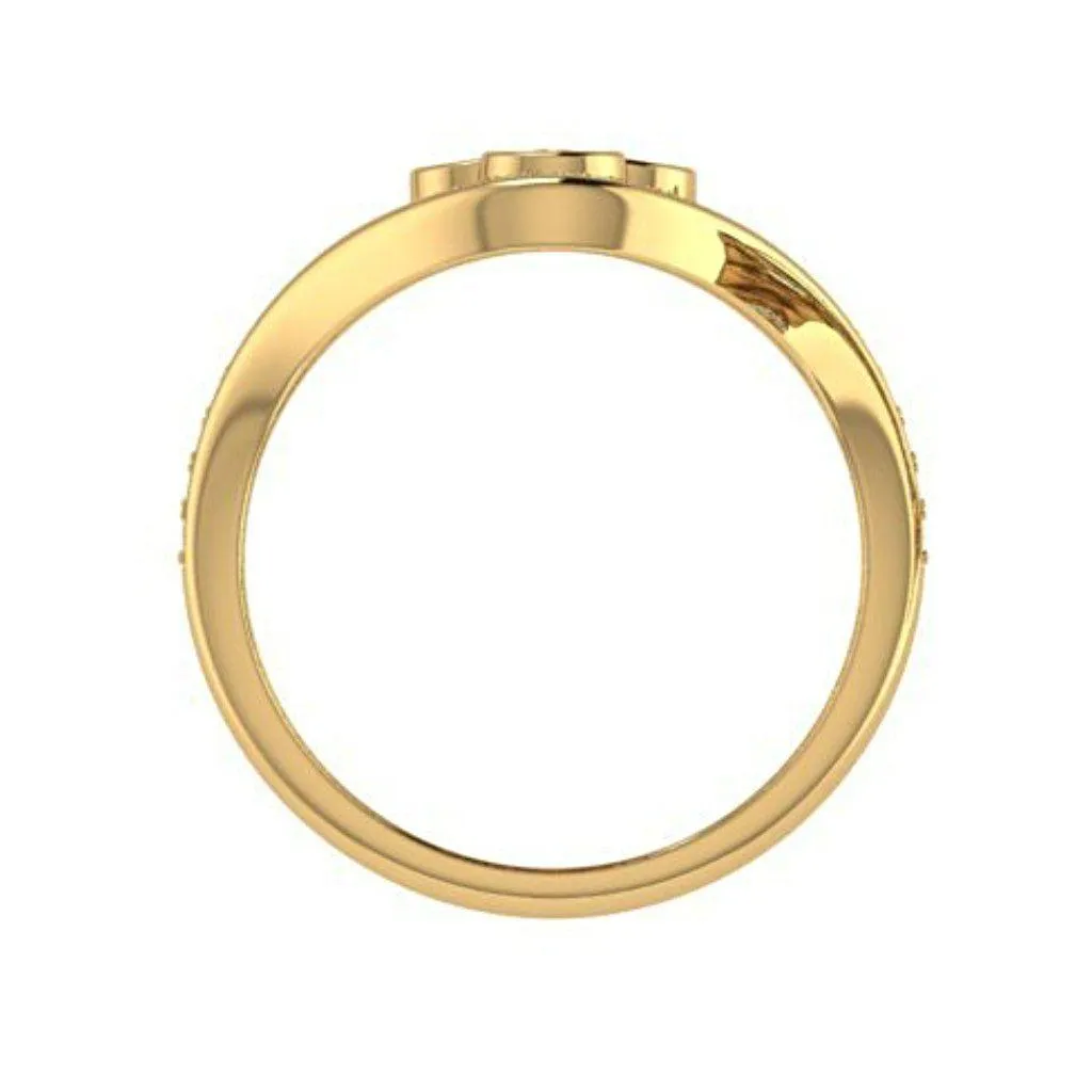 Ruby and Diamond  Ring 18K Yellow Gold