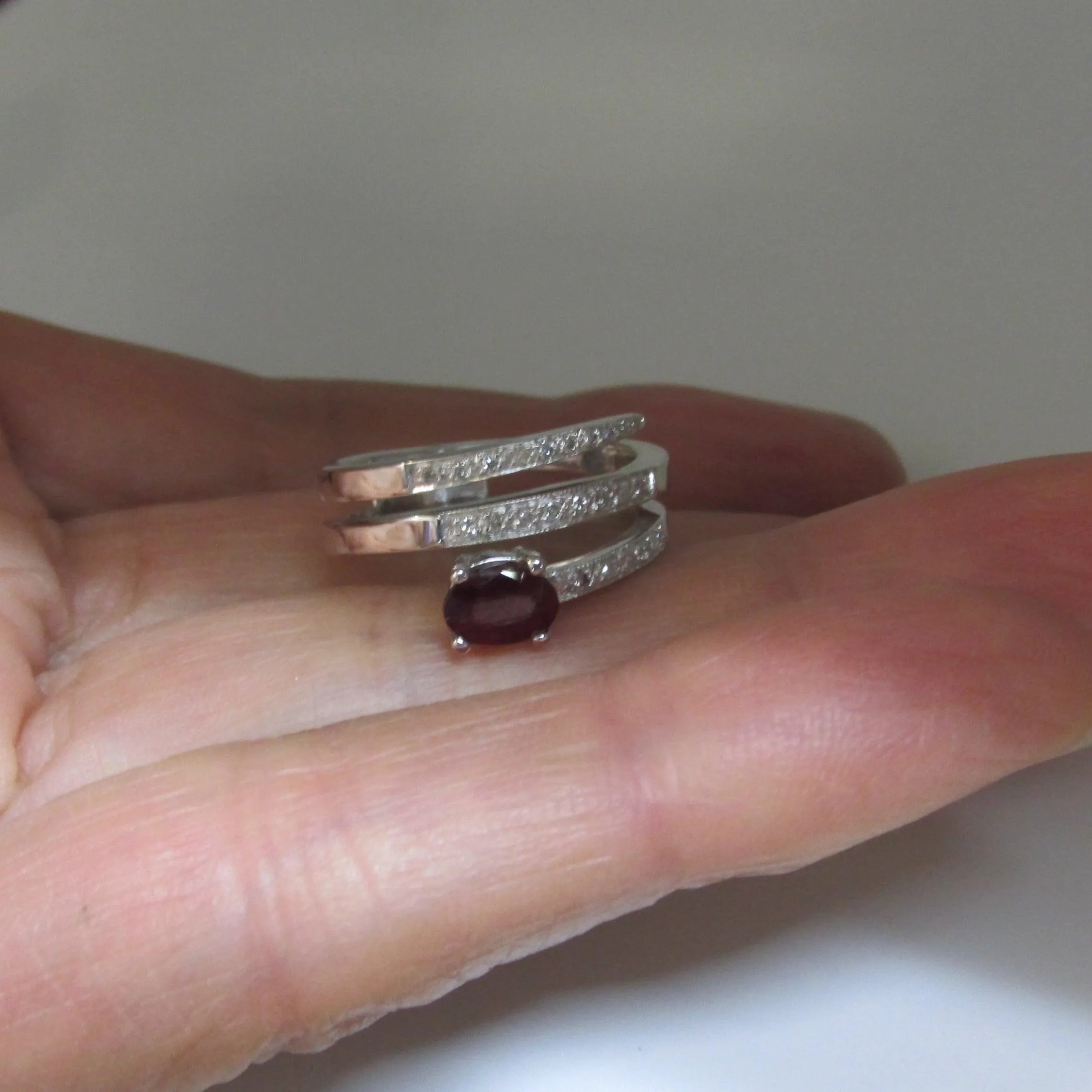 Ruby and Diamond Ring Band White Gold