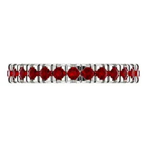 Ruby Gemstone Eternity Ring 14K White Gold
