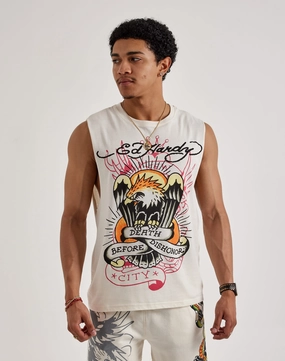 Runway fashion Ed Hardy Death Before Dishonor Eagle Sleeveless Tee Fashion on sale