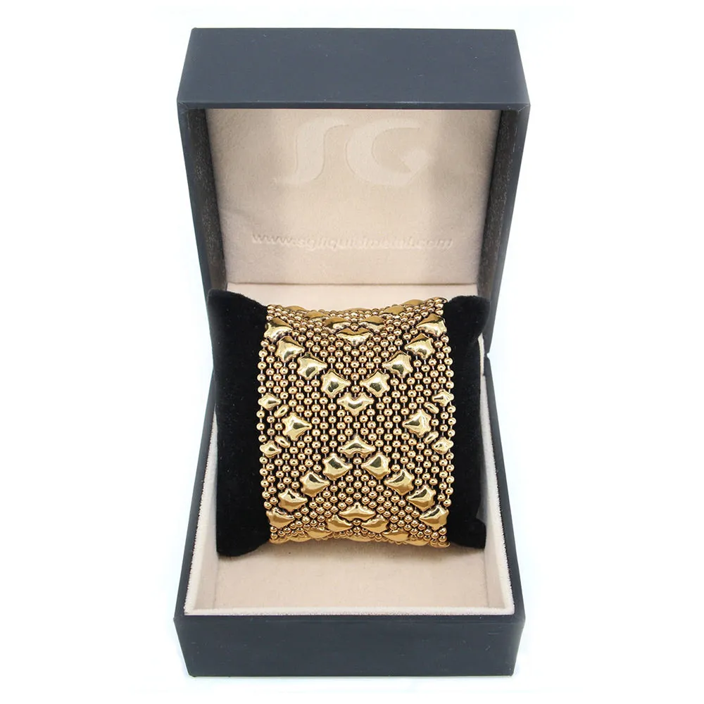 SG Liquid Metal B108-AG Antique Gold 24K Bracelet by Sergio Gutierrez