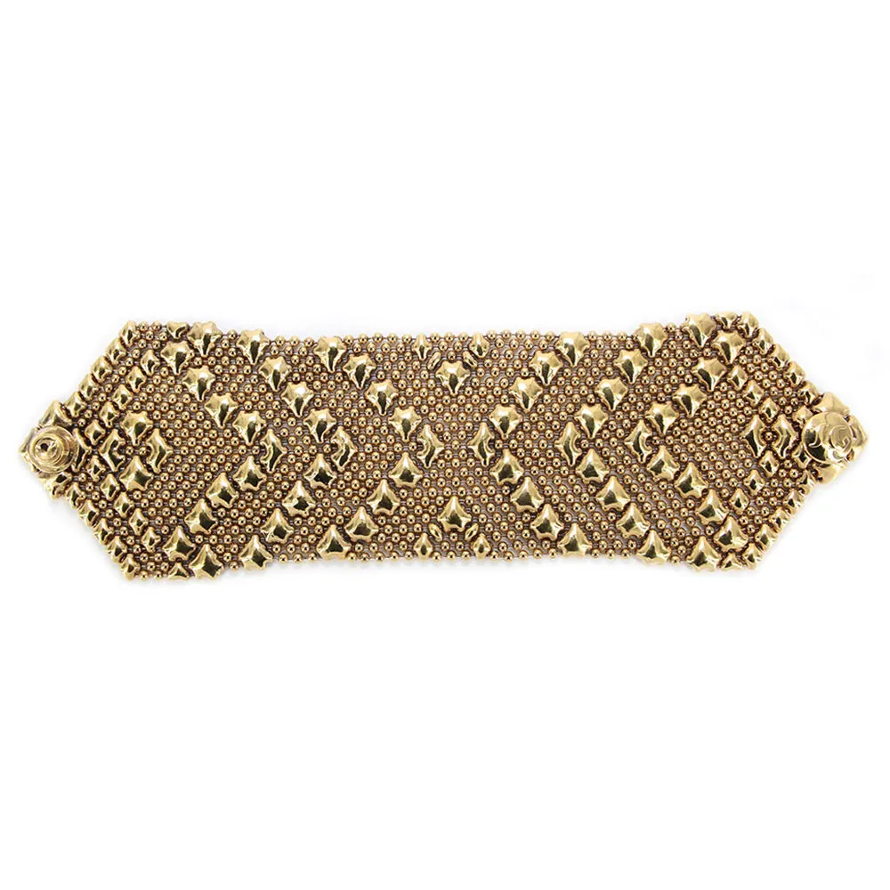 SG Liquid Metal B108-AG Antique Gold 24K Bracelet by Sergio Gutierrez