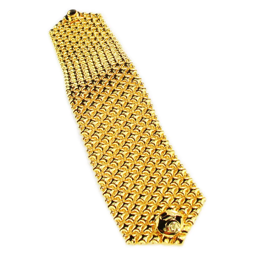 SG Liquid Metal B8 ?C G24K Gold 24k Finish Bracelet by Sergio Gutierrez