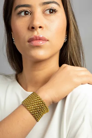 SG Liquid Metal B8 ?C G24K Gold 24k Finish Bracelet by Sergio Gutierrez