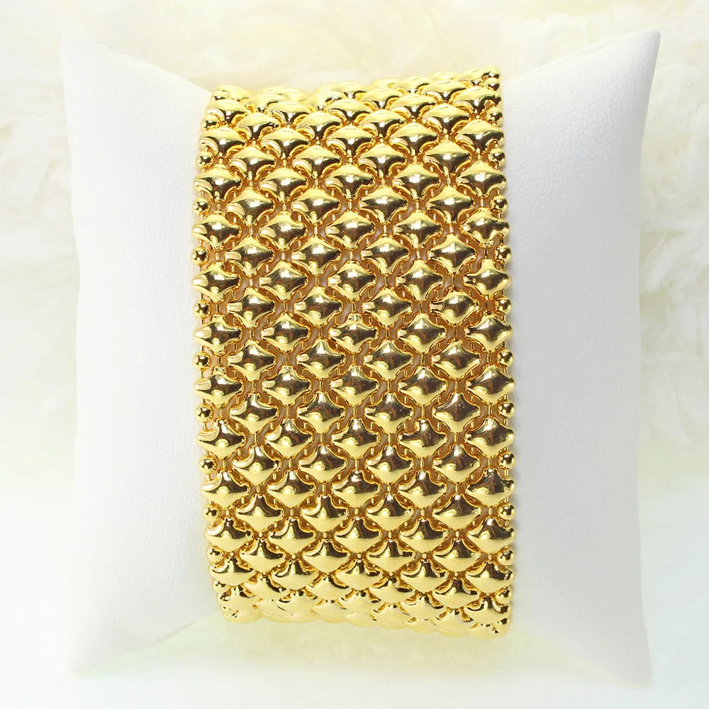 SG Liquid Metal B8 ?C G24K Gold 24k Finish Bracelet by Sergio Gutierrez