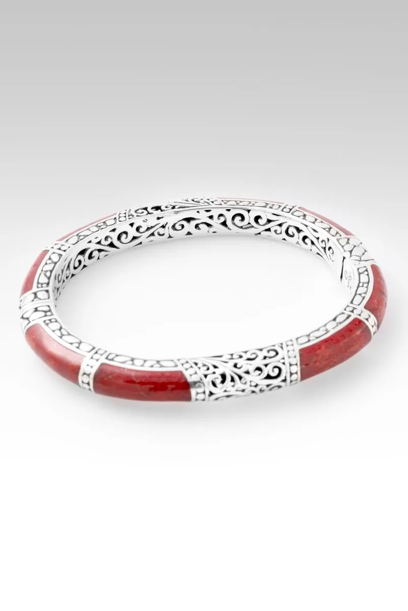 Share Joy Bangle? in Red Sponge Coral