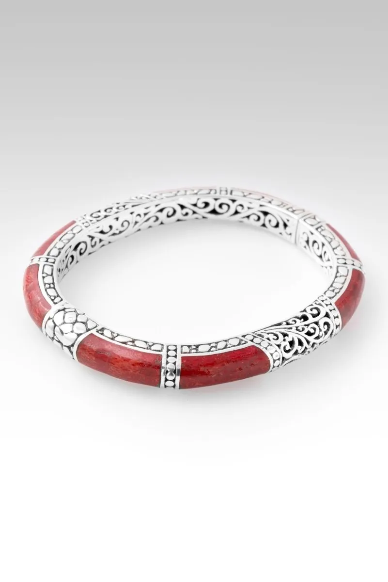 Share Joy Bangle? in Red Sponge Coral