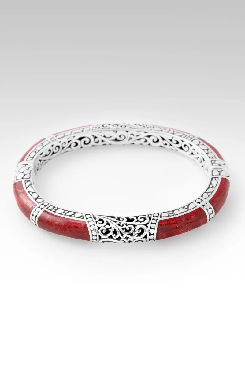 Share Joy Bangle? in Red Sponge Coral