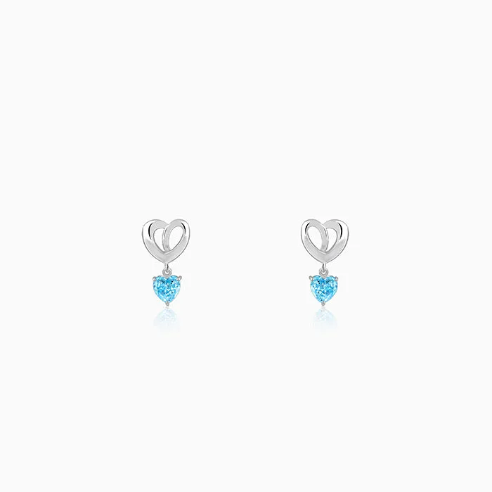 Silver Adore Love Earrings