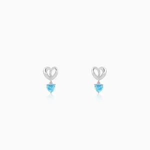 Silver Adore Love Earrings