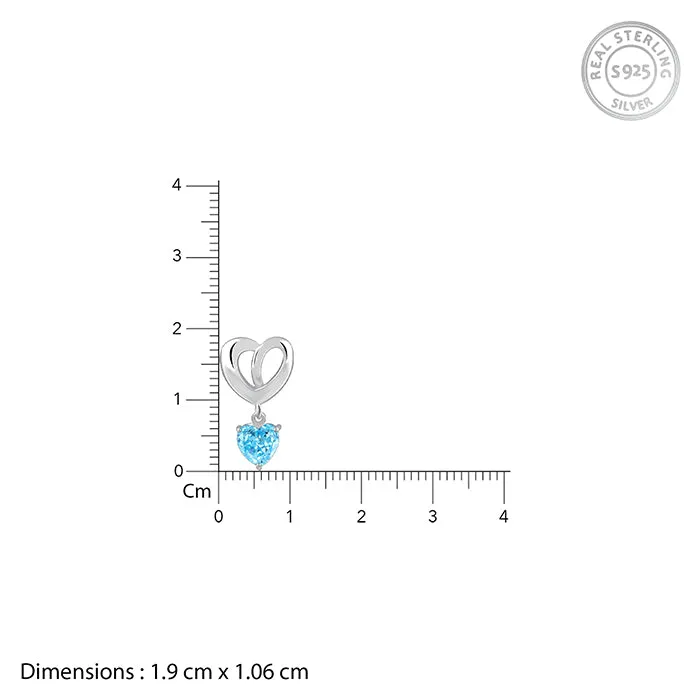 Silver Adore Love Earrings