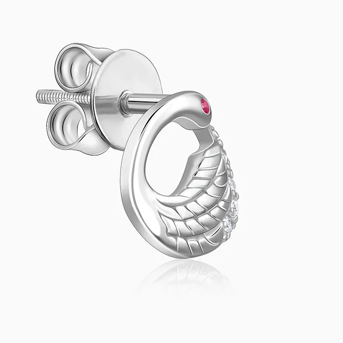 Silver Classy Swan Earrings