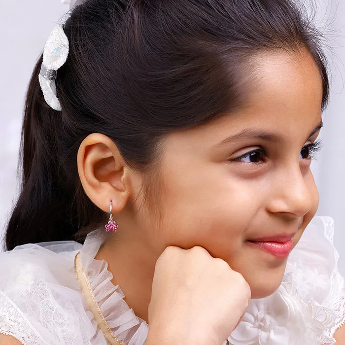 Silver Clover Kids Hoop Earrings (4-12 yrs)