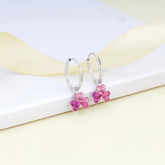 Silver Clover Kids Hoop Earrings (4-12 yrs)