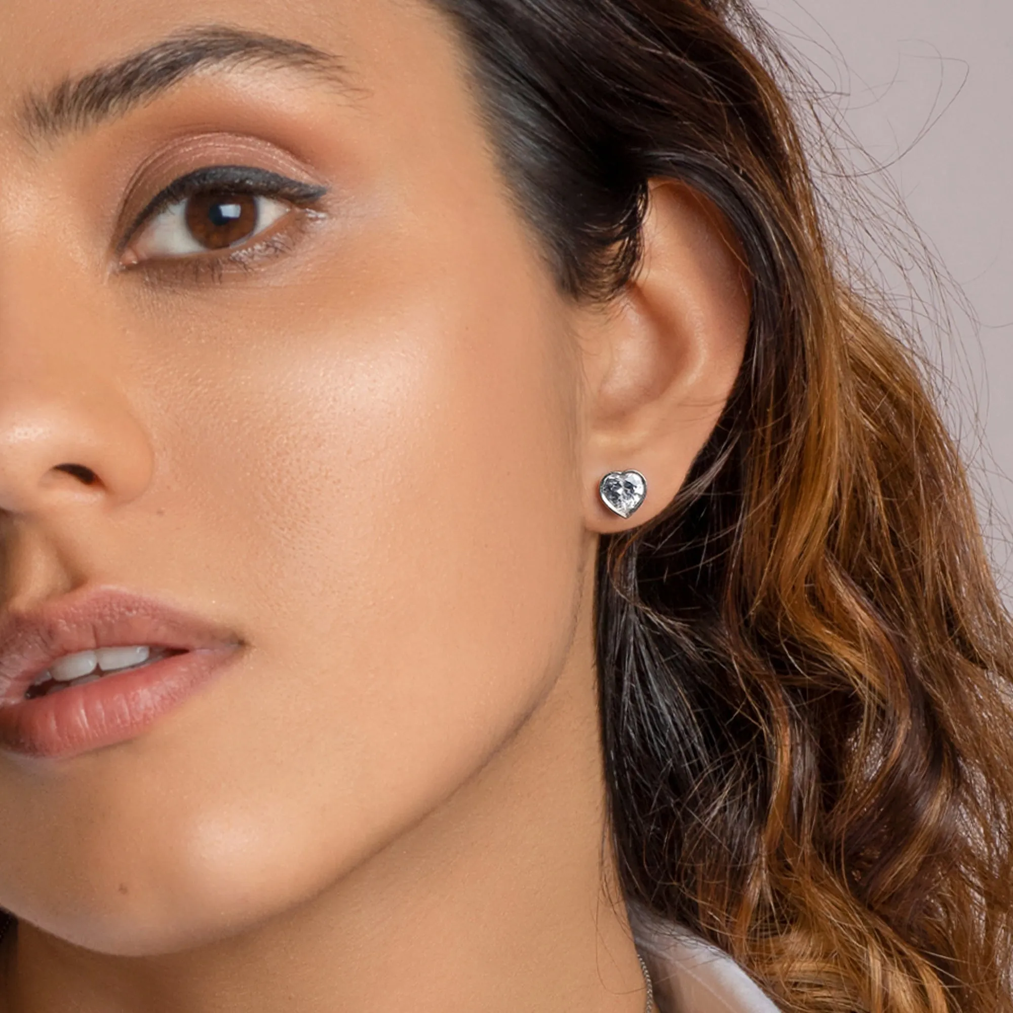 Silver Coeur Earring