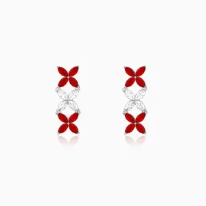 Silver Criss Cross Love Earrings