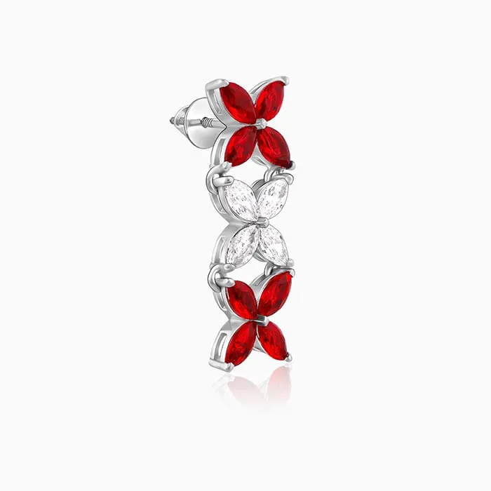 Silver Criss Cross Love Earrings