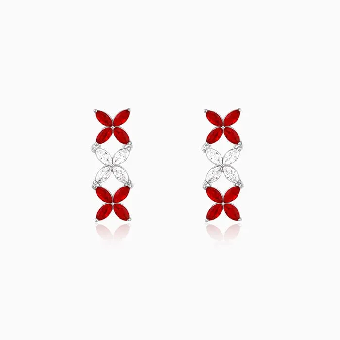 Silver Criss Cross Love Earrings