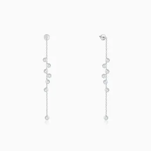 Silver Dangling Chain Earrings