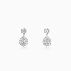Silver Dreamy Dahlia Earrings