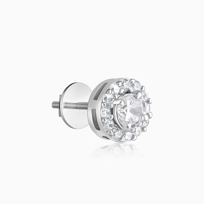Silver Eclat Stud For Men