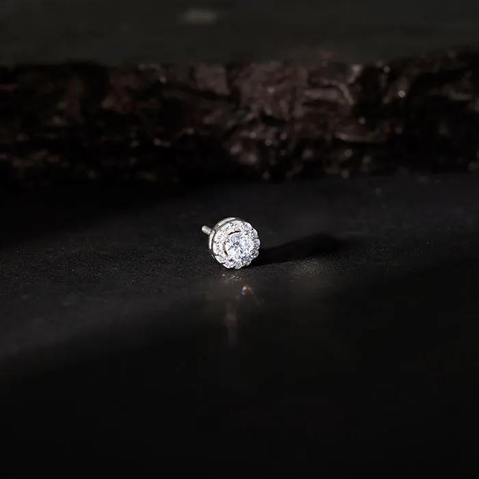Silver Eclat Stud For Men