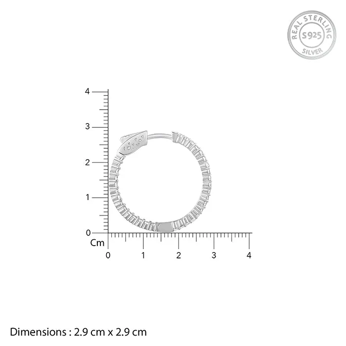 Silver Enchanted Radiance Hoops