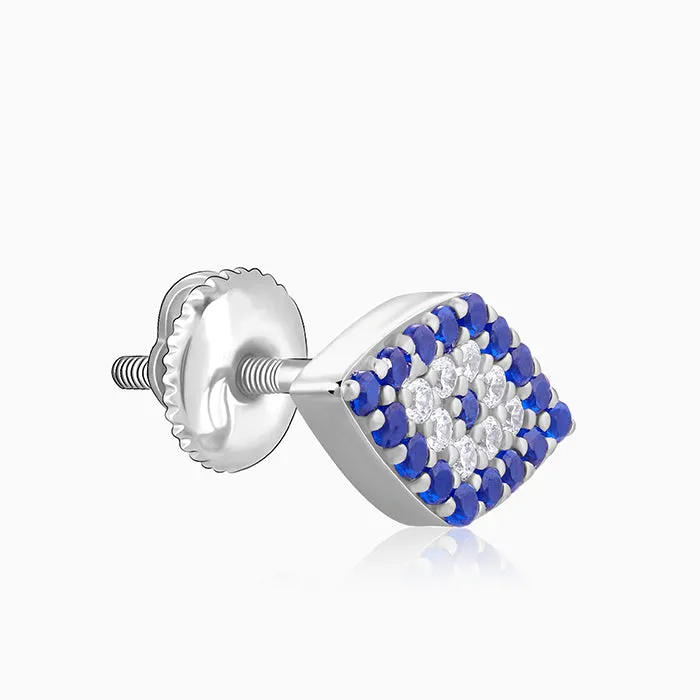 Silver Evil Eye Spirit Studs
