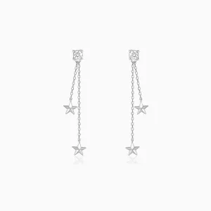 Silver Falling Star Earrings