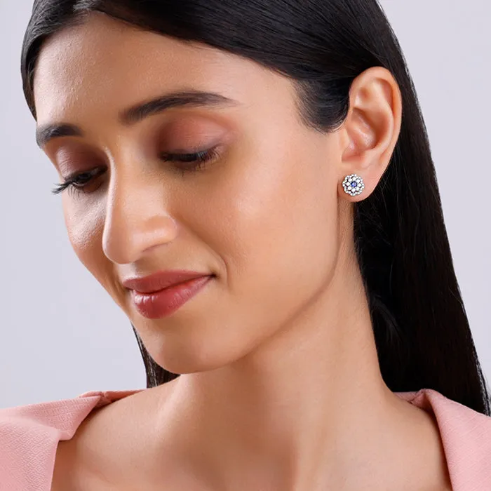 Silver Floral Flight Earrings
