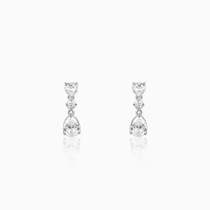 Silver Glowing Spark Earrings