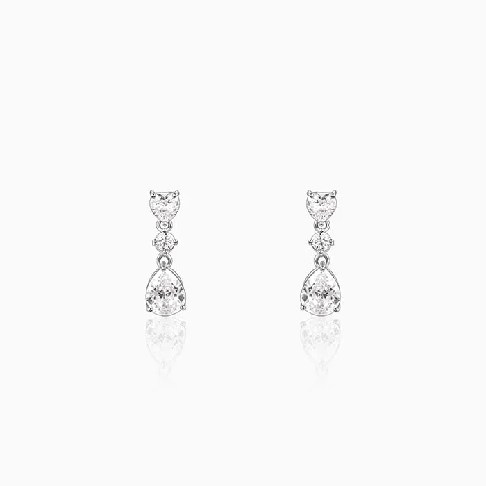 Silver Glowing Spark Earrings