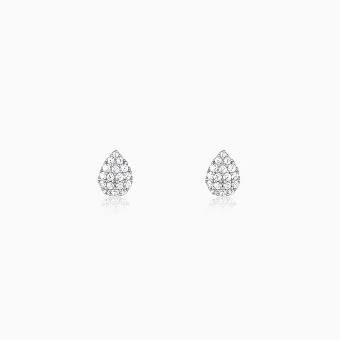 Silver Graceful Pear Earrings