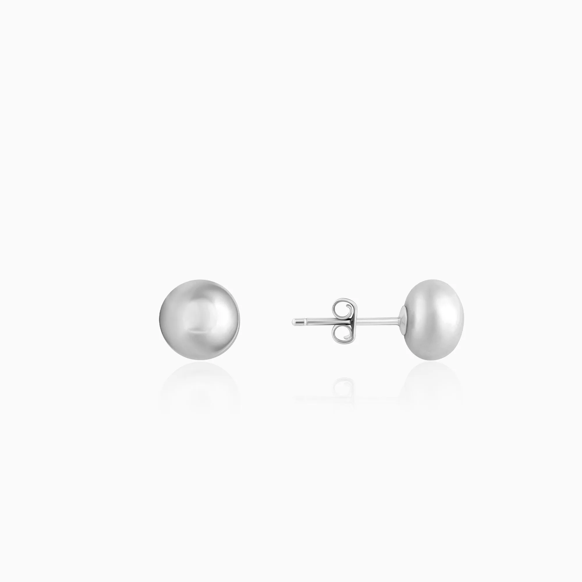 Silver Grey Pearl Earrings
