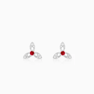 Silver Heart in Heart Earrings