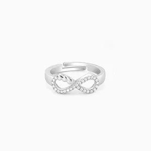 Silver Infinity Heart Ring