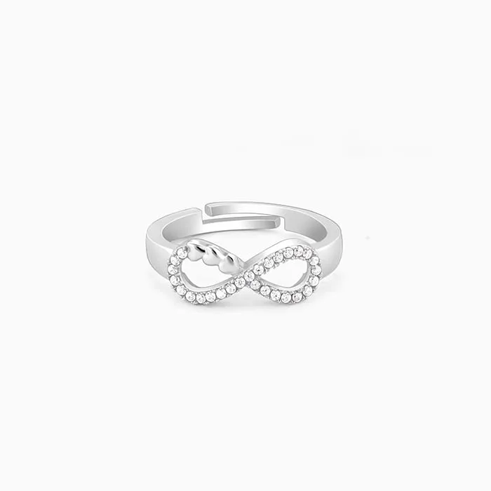 Silver Infinity Heart Ring