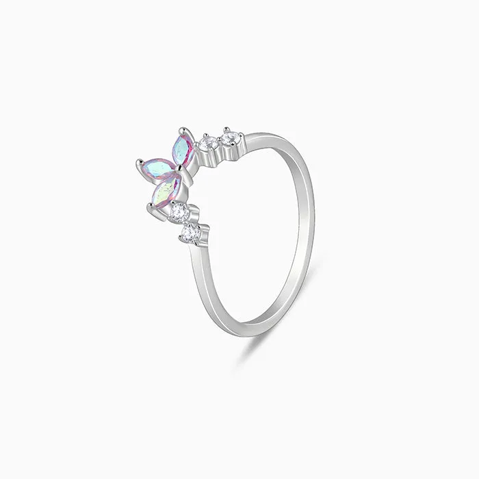 Silver Leafy Vanki Ring