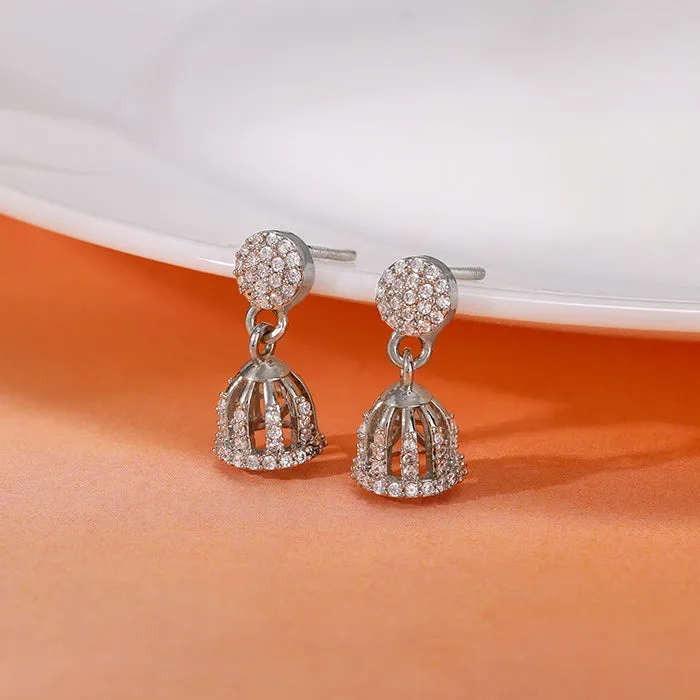 Silver Magadha Jhumki