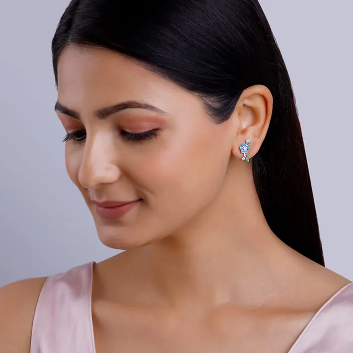Silver Nectar Love Earrings